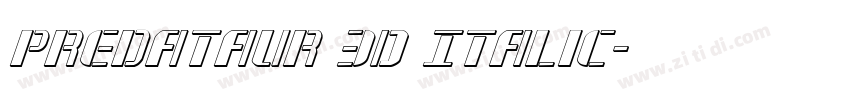 Predataur 3D Italic字体转换